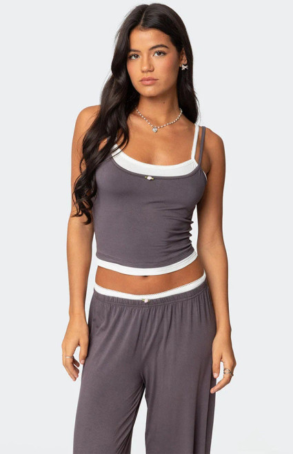 Edikted Women's Elsa Layered Tank Top - 0712609690309