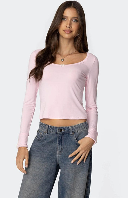Edikted Women's Lolo Bow Top - 0731609690696