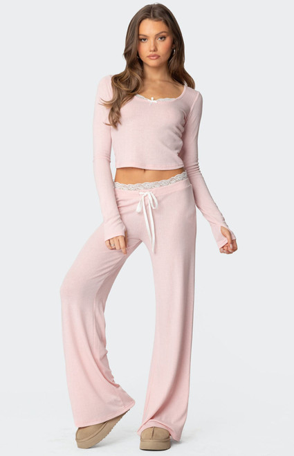Edikted Women's Peekaboo Lace Pants - 0850609690101