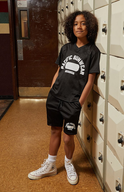 Pacsun Kids Kids Black Mesh Basketball Shorts - 0787604890011