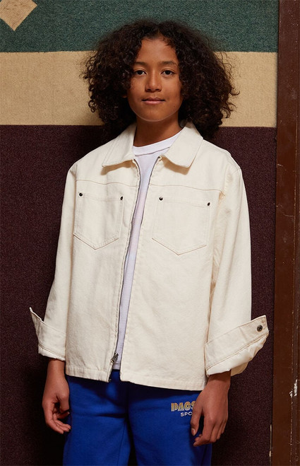 Pacsun Kids Men's Off White Utility Jacket - 0784250500010
