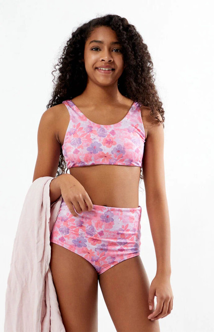 Pacsun Kids Kids Floral Tank & High Waisted Bikini Set - 0786451180020