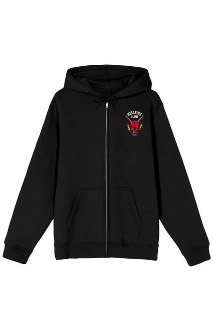 Men's Stranger Things Hawkins Hellfire Zip Up Hoodie - 0190603580229