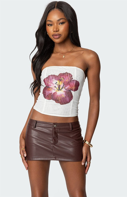 Edikted Women's Wild Blossom Lace Up Mesh Corset - 0731609690756