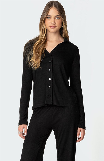Edikted Women's Justina Button Up Top - 0731609690761
