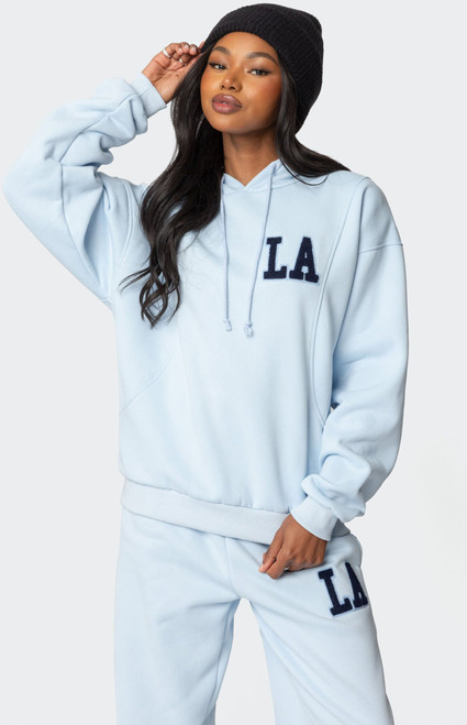 Edikted Women's LA Love Oversized Hoodie - 0751609690052