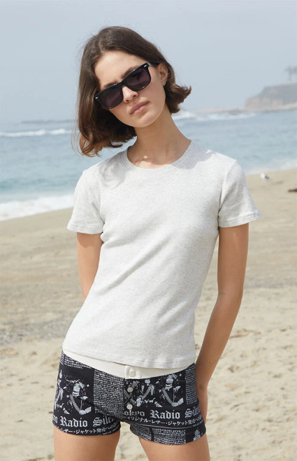 John Galt Women's Silver Jasmine T-Shirt - 0704601601474