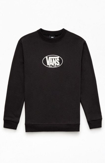 Vans Kids Black Classic Oval Crew Neck Sweatshirt - 0781037910282