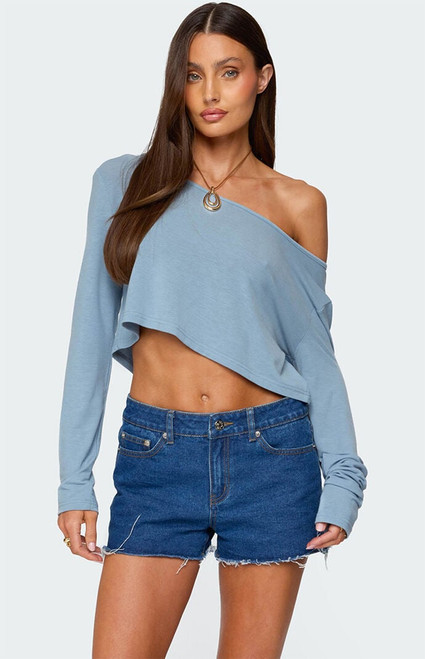 Edikted Women's Cropped Off Shoulder Top - 0731609690780