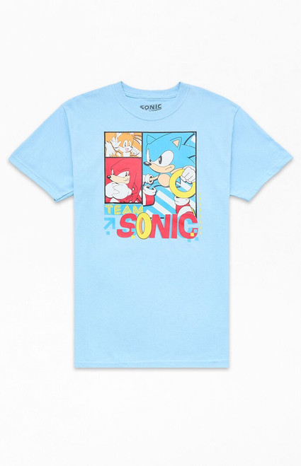 Men's Kids Team Sonic The Hedgehog T-Shirt - 0781438400165