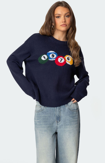 Edikted Women's 1976 Billiards Sweater - 0740609690155
