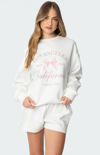Edikted Women's Cali Bow Sweatshirt - 0751609690066