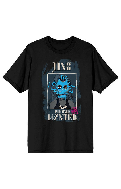 Men's League Of Legends Arcane Jinx Wanted Poster T-Shirt - 0097603580859