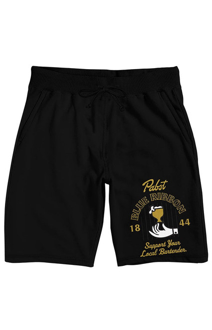 Men's Pabst Blue Ribbon Support Lounge Sweat Shorts - 0170603580014