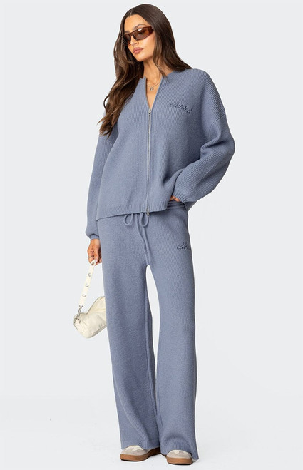 Edikted Women's Kris Ribbed Knit Sweatpants - 0850609690149