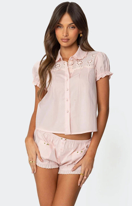 Edikted Women's Lona Tailored Button Up Shirt - 0731609690888