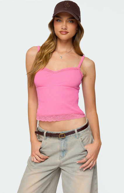 Edikted Women's Mireille Lacey Tank Top - 0712609690401
