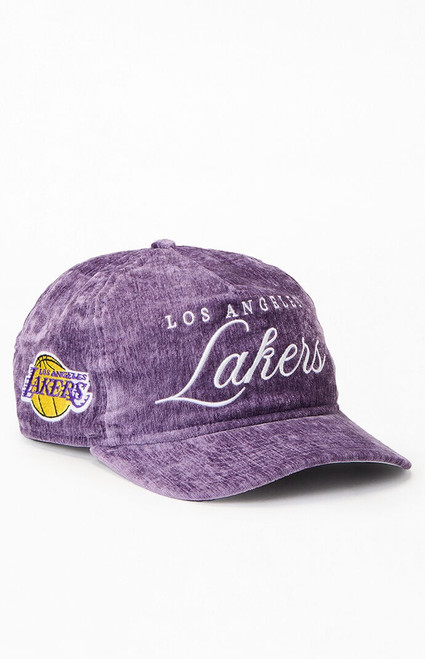 New Era Men's LA Lakers Team Script 19TWENTY Snapback Hat  - 0641514970037