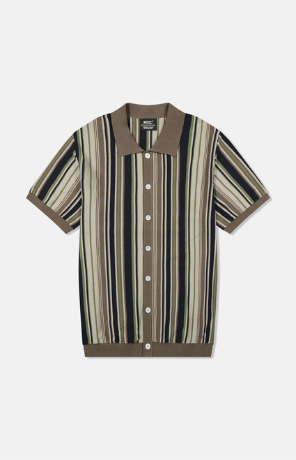 WeSC Men's Polo Vertical Stripe Cardigan - 0181601830056