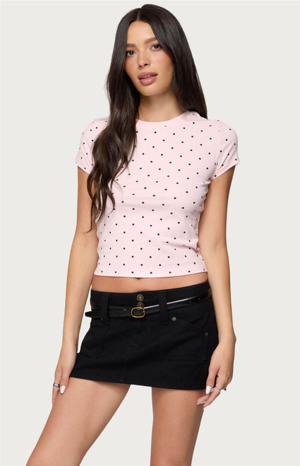 Edikted Women's Lorenzo Polka Dot T-Shirt - 0702609690189