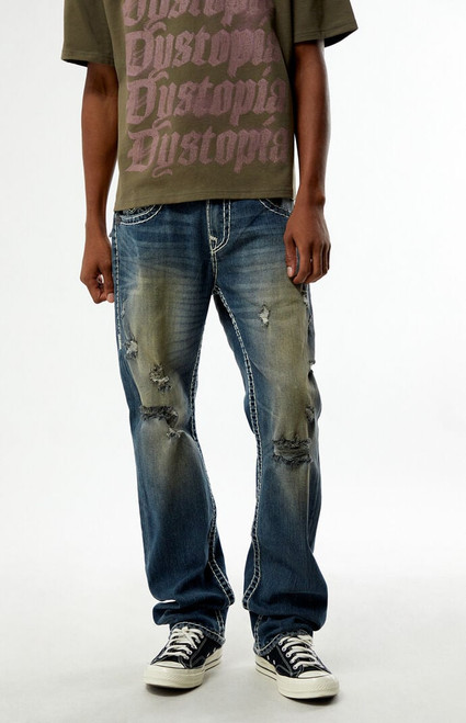 True Religion Men's Ricky Super T Flap Jeans - 0135609780020
