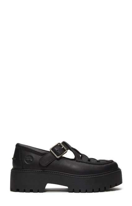 Timberland Women's Black Stone Street Buckle Mary Jane Shoes - 0580610460022