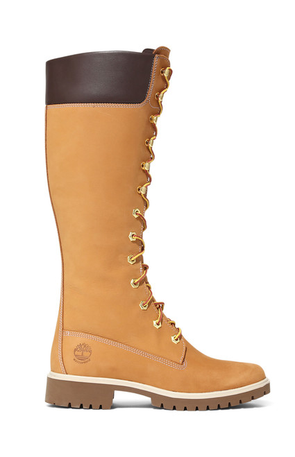 Timberland Women's Wheat Premium 14inch Lace-Up Waterproof Boots - 0580610460035