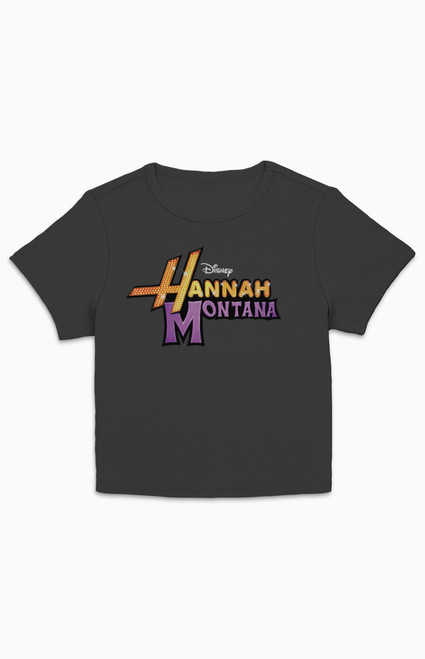 Women's Hannah Montana Glam Logo Cropped T-Shirt - 0702602190204