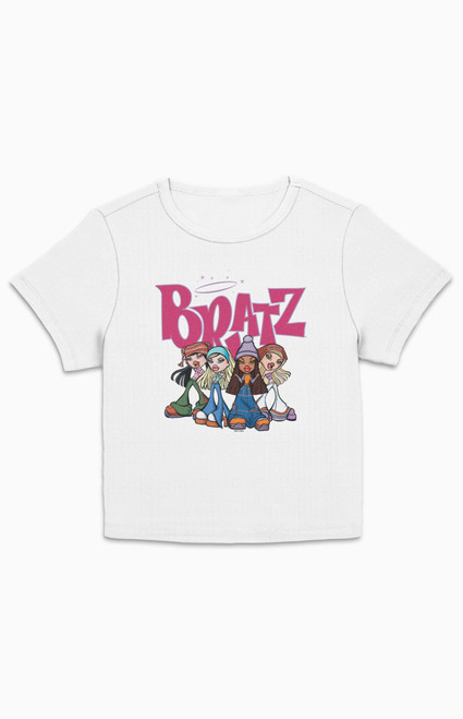 Women's Bratz Crew Pose Cropped T-Shirt - 0702602190209