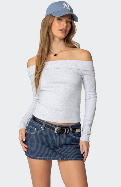 Edikted Women's Claudie Fold Over Top - 0731609690922