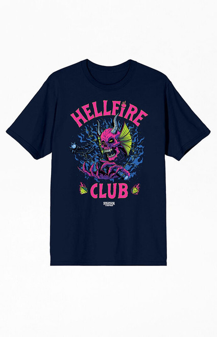 Men's Stranger Things Hellfire Club Logo T-Shirt - 0097603580867