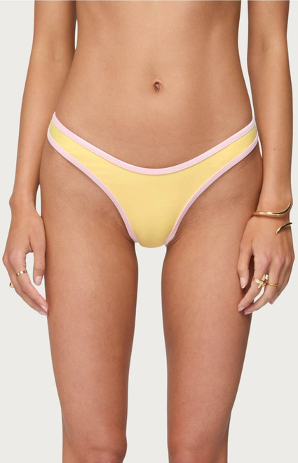 Edikted Women's Dina Contrast Bikini Bottom - 0825609690066