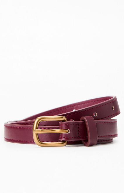 John Galt Women's Faux Leather Buckle Belt - 0679601600237