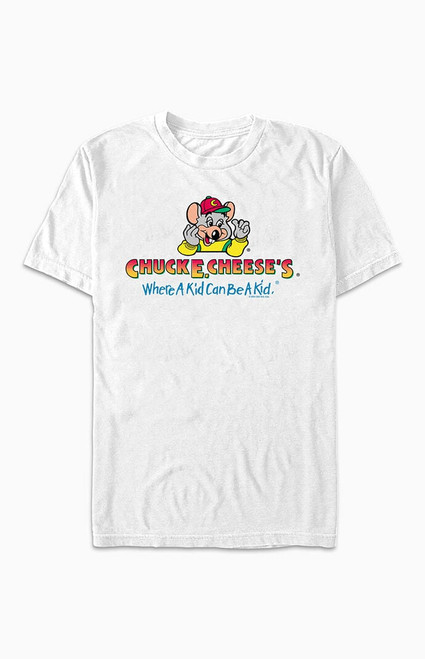 Men's Chuck E. Cheese Where A Kid Can Be A Kid T-Shirt - 0097602190328