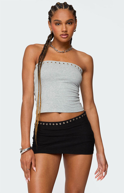 Edikted Women's Built in Bra Grommet Tube Top - 0712609690443