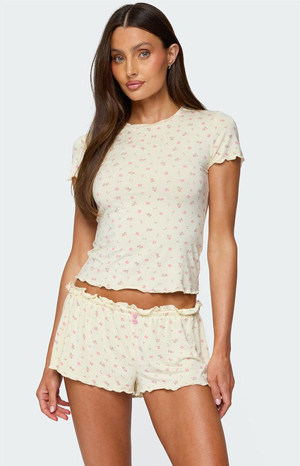 Edikted Women's Florence Floral T Shirt - 0702609690155