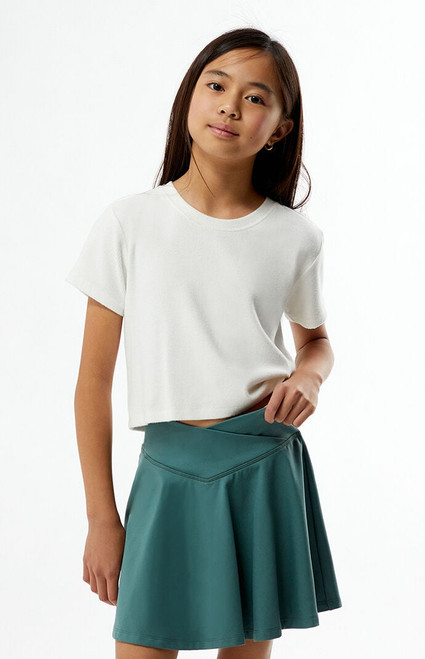 PAC 1980 Kids Kids PAC WHISPER Active Sage Crossover Mini Skort - 0783604500046