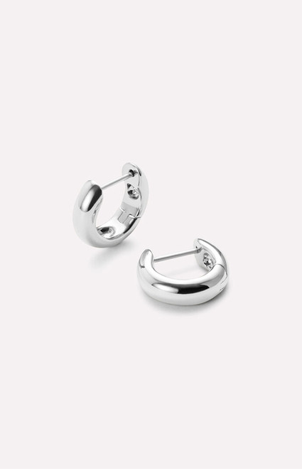 Ana Luisa Women's Giulia Silver Bold Huggie Hoop Earrings - 0656611070010