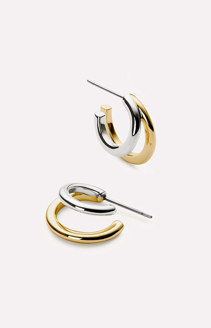Ana Luisa Women's Scarlett Two Tone Double Hoop Earrings - 0656611070023