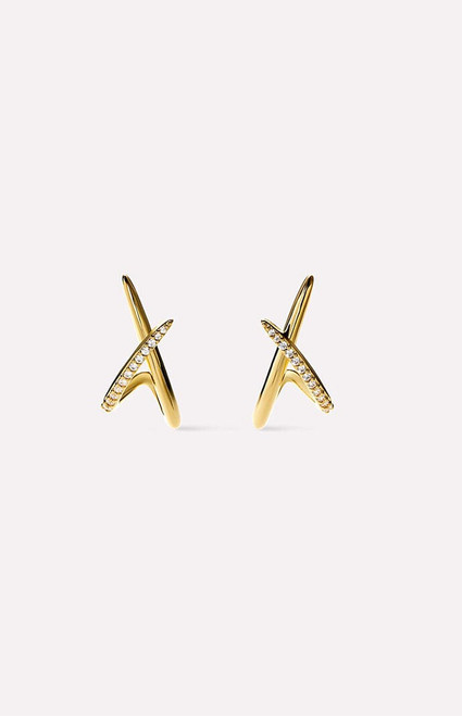 Ana Luisa Women's Sloane Pave Gold Stud Earrings - 0656611070029
