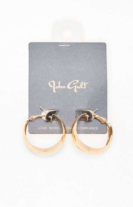 John Galt Women's Gold Hoop Earrings - 0679601600244