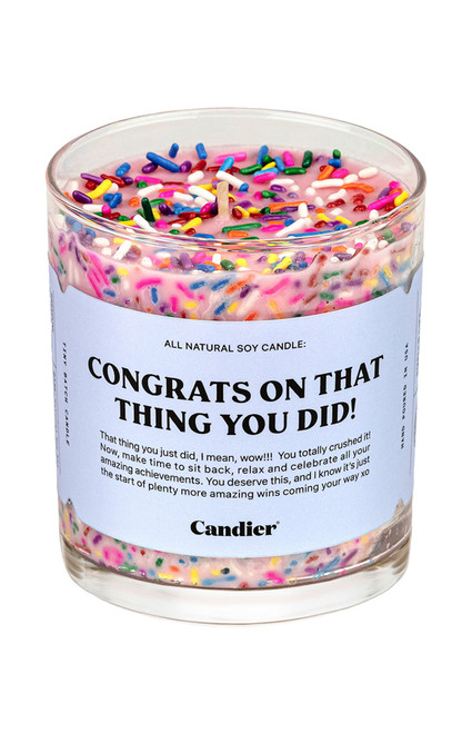 Candier Women's Congrats Candle - 0647610850002