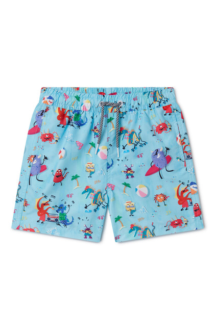 Boardies Kids Monster Fiesta 5.5" Swim Trunks - 0786610600007