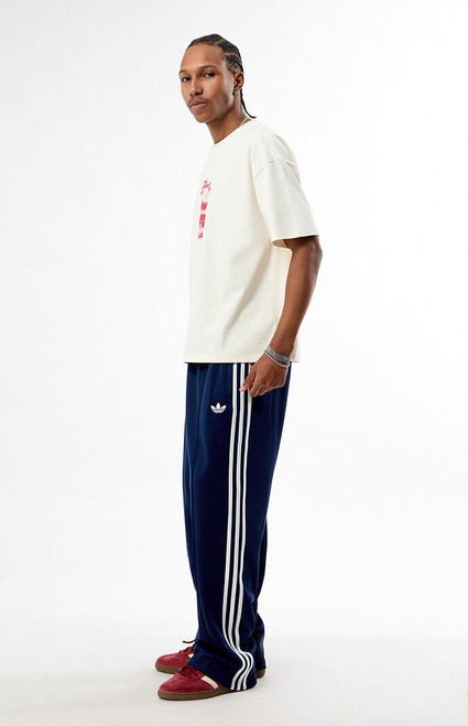 adidas Men's Navy Baggy Three Stripe Track Pants - 0135000250002