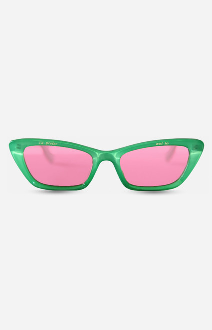 INDY Sunglasses Women's BlasÃ¨ Frame Lime Sunglasses - 0650611090007