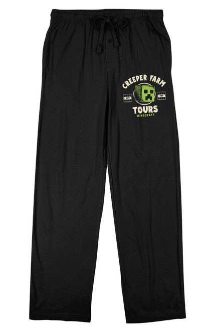 Men's Minecraft Creeper Farm Tours Pajama Pants - 0135603580015