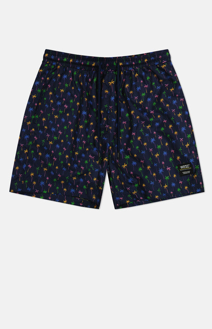 WeSC Men's Zack Micro Palm AOP 5" Swim Trunks - 0150601830029