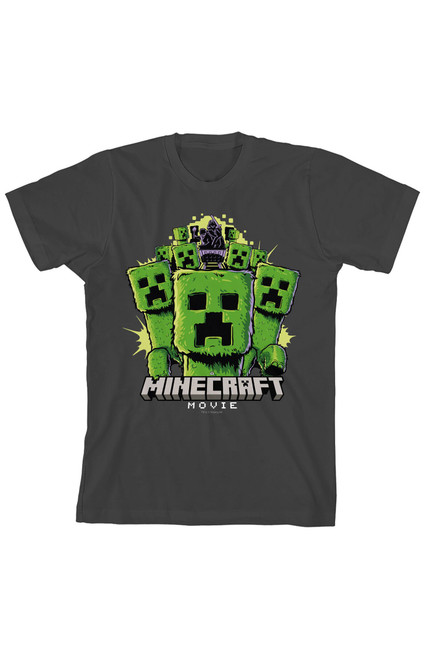 Men's KIds Minecraft Creepers Rails T-Shirt - 0781603580227