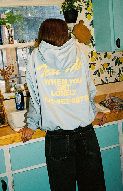 LONELY GHOST Women's Text Me When You Get Lonely Hoodie - 0751611060003