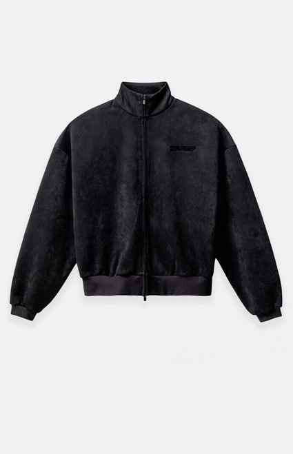 Fear of God ESSENTIALS Women's Vintage Black Track Jacket - 0192250500199103
